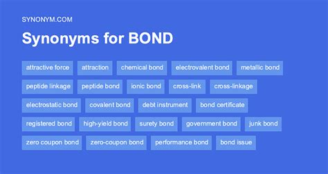 bonding synonyms in english|BOND .